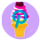 pinterest icon on top of an icecream cone