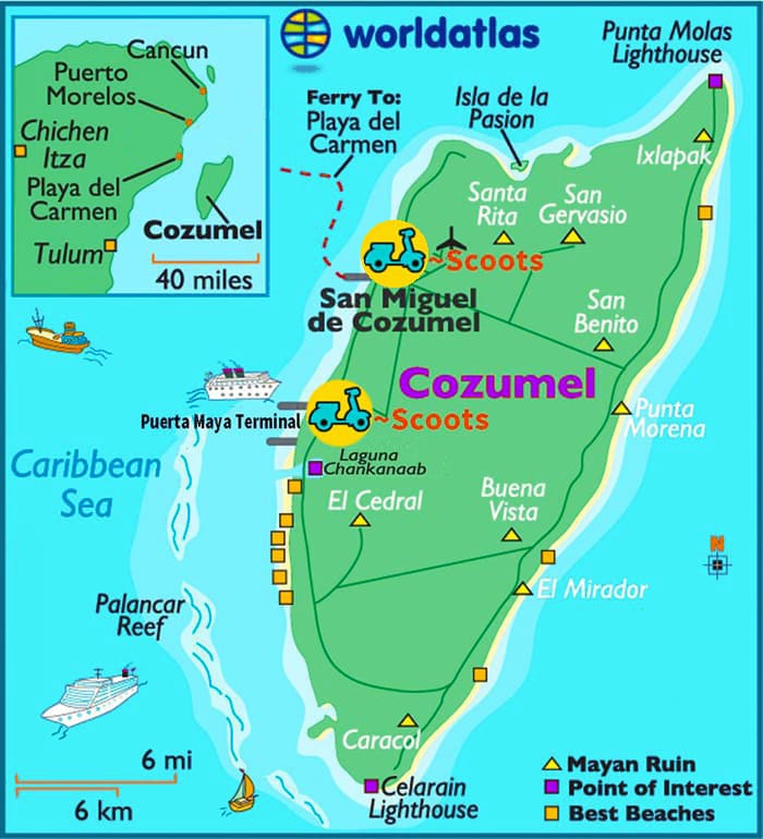 cozumel map