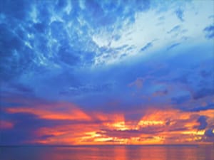 colorful ocean sunset