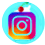 instagram icon with whipped cream and a cherry