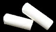 two pieces of white chalk