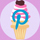 pinterest icon with icecream cone